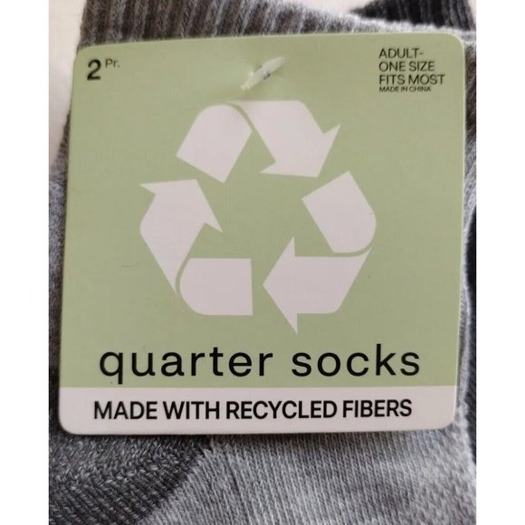 6 Pairs Soft Unisex Quarter Socks One Size Fits Most Made With Recycled Fibers - Picture 5 of 6